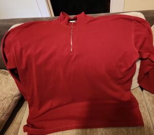 Chaus Burgundy Quarter-Zip Pullover